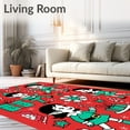 thumbnail image 2 of ODIKA 2'x3' Machine Washable Non-Slip Area Rug, Joyful North Pole Workshop Elves Preparing Holiday Presents High Traffic Rug with Pad, Red, 605903, 2 of 8