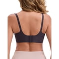 thumbnail image 3 of INSPIRE CHIC Women's Adjustable Buckled Straps Postpartum Nursing Bra V-Neck Mesh Splicing Lightweight Wireless Bras M Black, 3 of 4