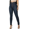 thumbnail image 2 of KUNMI Womens Curvy High Waist Stretch Butt Lifting Skinny Colombian Jeans, 2 of 11