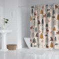 thumbnail image 2 of Beige Christmas Forest Animal Pattern Shower Curtain 72"x84" ,Bathroom Decorative Shower Curtains Set with 12 Hooks,Modern Waterproof Washable Shower Curtain, 2 of 6