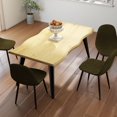thumbnail image 3 of Homy Casa Modern Industrial 5-Piece Dining Set for 4 for Dining Room, Faux Wood Walnut Live Edge Table with 4 Armless Chairs, 3 of 12