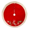 thumbnail image 2 of Kurt Adler 48-Inch Red Tree Skirt with Mitten Border, 2 of 4