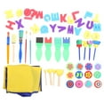 thumbnail image 1 of Durable 57Pcs Sponge Paint Brushes Toy, Interesting Foam , Brushes Letters  Kits, Toddlers For Early Learning, 1 of 8