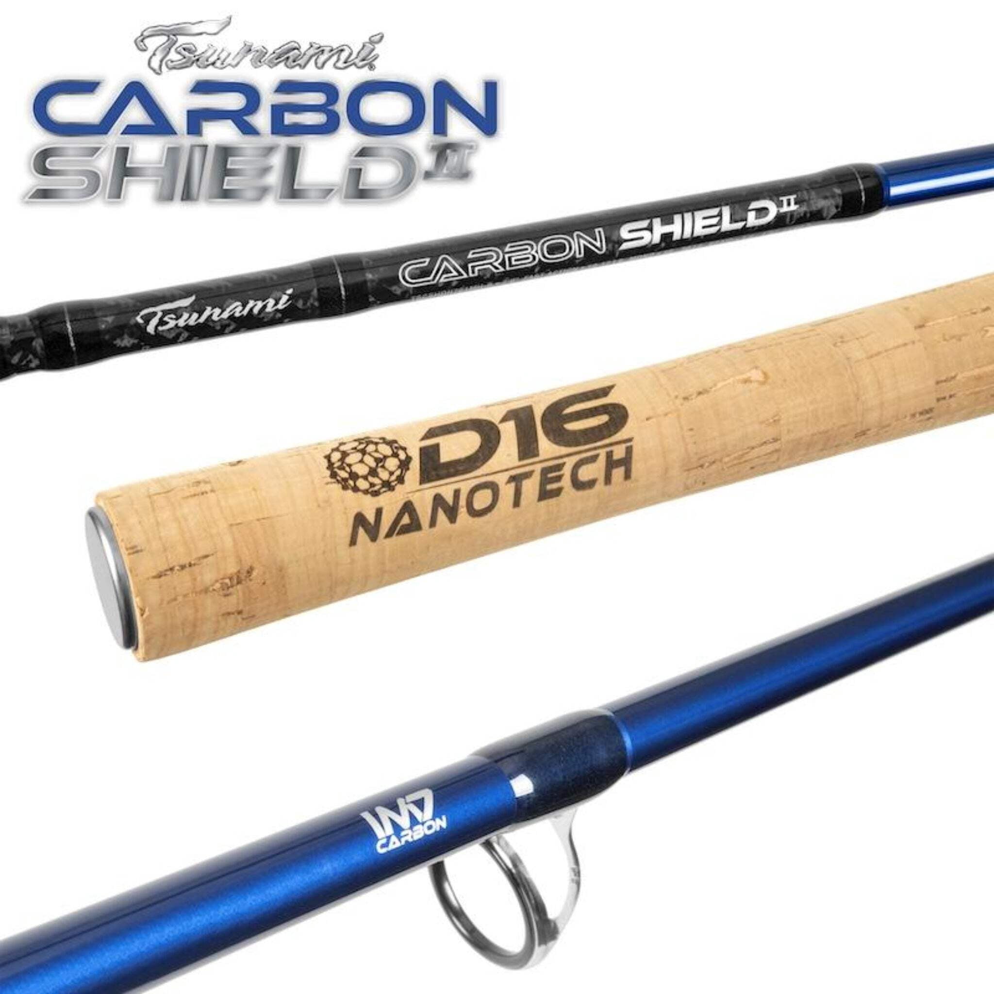 tsunami carbon shield ii tscshdii701m spinning rod Slow Pitch Great choice whether you are casting soft plastics to striped bass in the northeast or using live bait for redfish and other inshore saltwater species in the south. Tsunami Carbon Shield Ii Boat