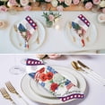 thumbnail image 3 of 250th Anniversary Floral Cloth Napkins, Red Blue Stars 4th of July Washable and Reusable Dinner Napkins Set of 2, Table Napkin for Kitchen Party Birthday Wedding Hotel Housewarming 20"x20", 3 of 9