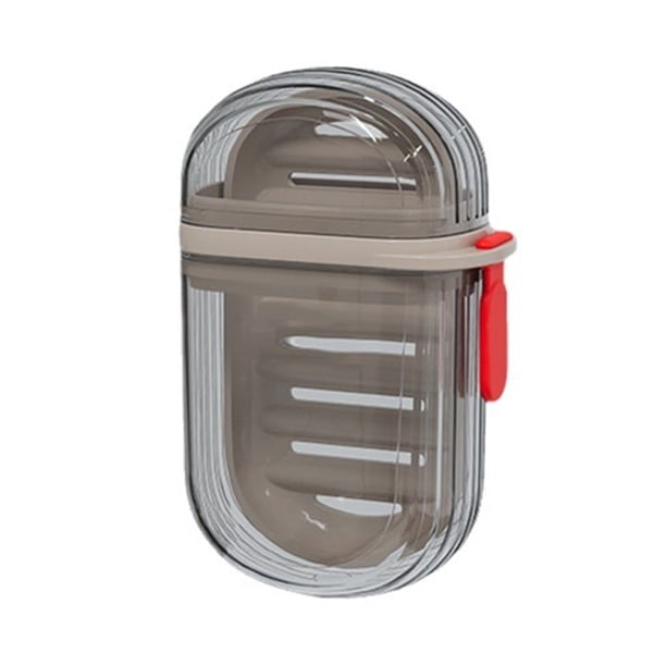 2 cajas de jabón de viaje, organizador de contenedores de jabón en barra, bandeja de plástico a prueba de fugas, pequeña con tapa, caja de jabón para ducha, baño, camping, fregadero, gimnasio, escuela
