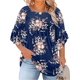 thumbnail image 1 of Blusa Micoson para mujer, talla grande, manga 3/4, a la moda, 2025, 1 of 5