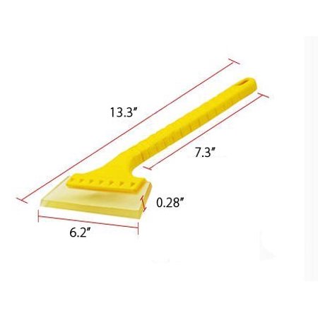 Novo Oxford Plate Car Snow Removing Shovel 6.2-Inchx13.3-Inch,Yellow Handle