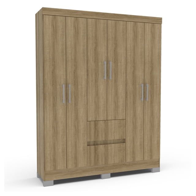 Ropero 6 Puertas Mobi Magnolia Lamina Miel
