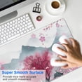 thumbnail image 4 of Transform Your Workspace: XL Pink Japanese Watercolor Cherry Blossom Gaming Mouse Pad. Non-Slip Rubber Base & Stitched Edges for Superior Control. 31.5x11.8 Inches. Perfect for Home Office or Gaming!, 4 of 7