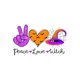 thumbnail image 2 of Playera Blusa De Peace Love Witch Color Fucsia Talla Grande Marca Emil SaEs, 2 of 4