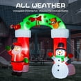 thumbnail image 5 of 8ft Christmas Inflatable Santa Claus Snowman Rainbow Archway Decorations with Build-in LEDs, Holiday Inflatables Decorations for Party Indoor, Outdoor, Lawn, Garden Decor, 5 of 8