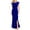 Blue#02, variant on Axiiglly Women Prom Dress Crew Neck Bodycon Maxi Dress Side Split Mermaid formal Dresses Short Sleeve Irregular Ruched Cocktail Evening Dresses