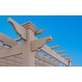 thumbnail image 7 of Vita 88"L x 88"W x 95"H Embossed Vinyl Lakewood Pergola, Brown, VA84044, 7 of 7