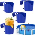 thumbnail image 1 of EIMELI 4 Pack Poolside Cup Holder for Above Ground Pool Lightweight Poolside Drink Holder with Hollow Bottom Stackable Poolside Phone Holder for Drink Phone Sunglasses, 1 of 8