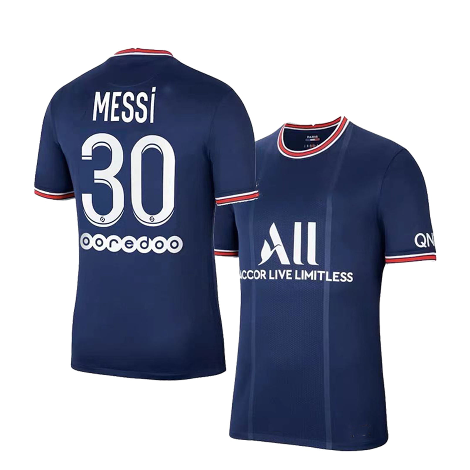 Lionel Messi Paris Saint Germain 2021-2022 Home Away Jersey Set Blue Jersey/Shorts/Socks, Adults L Messi PSG Nr.30 Trikot 