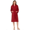 thumbnail image 4 of TowelSelections Women's Robe, Turkish Cotton Terry Shawl Bathrobe X-Large/XX-Large Cranberry, 4 of 6