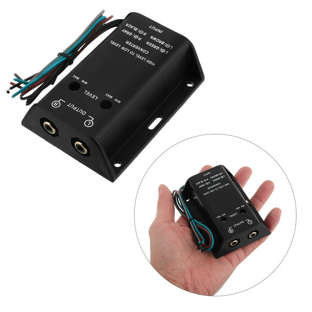 unbranded Convertidor De Audio Para Auto Negro Con Adaptación De A Bajo Para Amplificadores