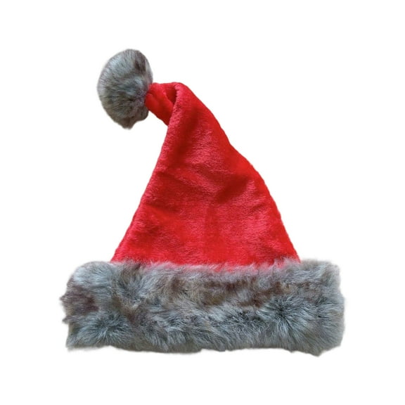 Classical Plush Santa Hats Red Christmas Cap Costume Props Headwear For Christmas Parties And Family Event Gathering