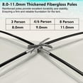 thumbnail image 2 of Parasol portátil WhiteFang Beach Tent, con protección solar UPF 50+, 2 of 7
