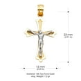 thumbnail image 2 of Ioka-14K Two Tone Gold Jesus Crucifix Cross Religious Charm Pendant For Necklace or Chain, 2 of 4