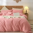 thumbnail image 1 of Washed Cotton Duvet Cover Set Linen Feel Natural Wrinkle Lightweight Comfy (King  Linen), 1 of 6