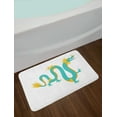 thumbnail image 2 of Dragon Bath Mat, Mythological Chinese Illustration Monstrous Creature Cartoon, Plush Bathroom Decor Mat with Non Slip Backing, 29.5" X 17.5", Seafoam Yellow, by Ambesonne, 2 of 2