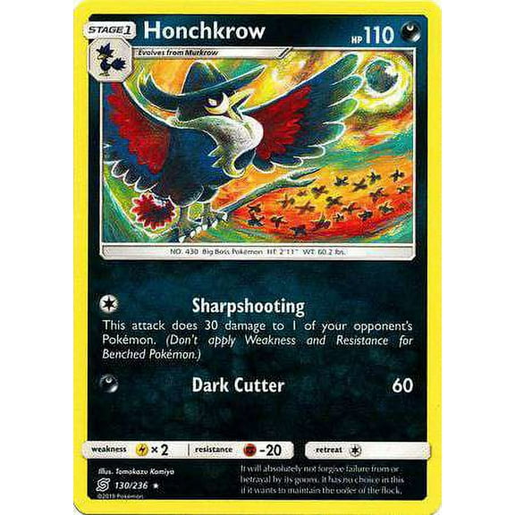 Pokemon Unified Minds Honchkrow #130