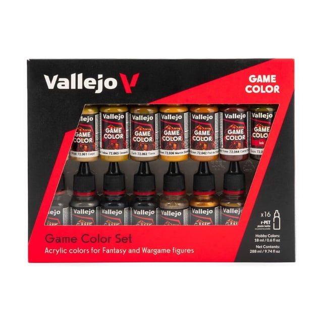 Set de pinturas acrílicas Vallejo Game Color 16 x 18 ml