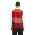 thumbnail image 3 of Toptie Adult Mesh Vest Zipper Supermarket Team Volunteer Uniform Vest - Red, 3 of 7