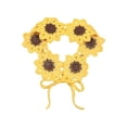 thumbnail image 2 of Helii Women Crochet Sunflower Headband, Knitted Floral Hairband Scarf, Adjustable Tie-Back Hair Wrap for Festival Holiday Boho Aesthetic Yellow,One Size, 2 of 8