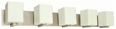 Monument 5-Light Vanity Lighting, Brushed Nickel, 38-1/4 X 5 X 5-7/8 In., 5 60-Watt E26 Base Bulb (Not Included)