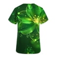 thumbnail image 5 of lcziwo St Patricks Day Outfits for Women Casual V Neck Scrub Tops Summer Short Sleeve Working Uniform Fashion Loose Fit T Shirts Green M Prime Day Sales Today 2025 Clearance, 5 of 6