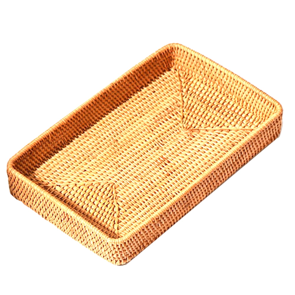 Basket Organizing Storage Wicker Baskets Rectangle Organizer Guest