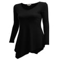 thumbnail image 2 of CHOK Tunique Longue à Manches Longues Col en V pour Femmes Robe T-Shirt, 2 of 3
