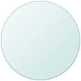 vidaXL Table Top Glass Top Round Table Top Replacement for Coffee Side