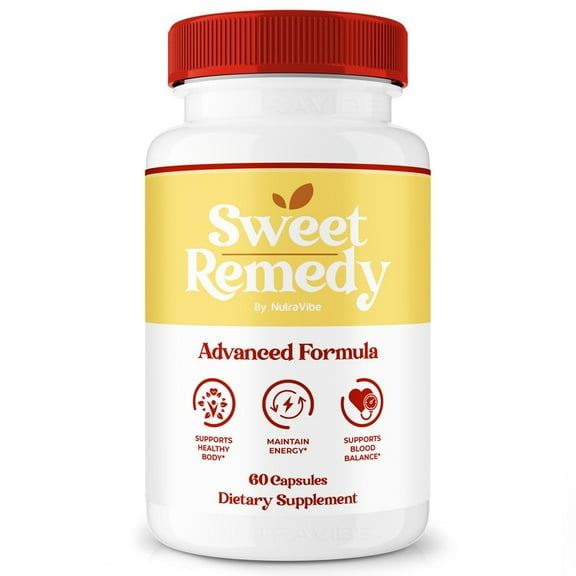 Sweet Remedy – Original Formula with a Clean Blend to Support Healthy Circulation, Natural Energy & Balanced Levels | Just 2 Easy-to-Swallow Pills Daily (60 Capsules)