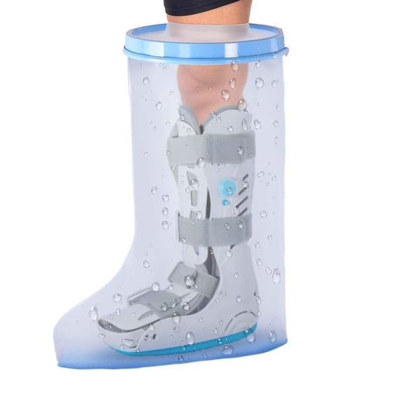 Waterproof Extra Wide Leg Cast Cover for Shower with Non-Slip Bottom Protector Surgery Wounds