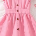 thumbnail image 6 of GYRATEDREAM Girl's Ruffle Sleeve Round Neck Button Down Casual Midi Dress Summer Outfits8-12Y, 6 of 11