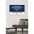 thumbnail image 2 of NBA New Orleans Pelicans - Logo 21 Wall Poster, 22.375" x 34", Framed, 2 of 3