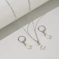 thumbnail image 3 of Light-Luxury Necklace Earring Set Elegant Stylish Dangler Pendant Gift for Birthday Christmas, 3 of 3