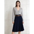 thumbnail image 4 of Women's Midi High Waist A-Line Flared Vinage Belt Skirt for Daily Wear XL, 4 of 7