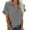 Grey, variant on fartey Button Down Shirts for Women Short Sleeve Lapel Cardigan Tshirts Smooth Solid Color Lightweight Soft Summer Blouses