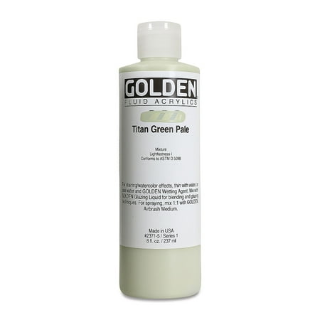 UPC: 0738797015814 | Golden Fluid Acrylics – Titan Green Pale  8 oz bottle