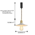 thumbnail image 3 of FSLiving Adjustable Height H Type Track Light with E26 Brass Base and Vintage White Metal Shade Lighting Fixtures for Farmhouse Kitchen Sink (Bulb & Ceiling Track Sold Separately) - 1 Light, 3 of 7