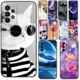 thumbnail image 2 of Funda trasera de silicona suave pintada con gato de dibujos animados para Samsung A53 5G Galaxy A23 A33 5G QYM unisex, 2 of 2