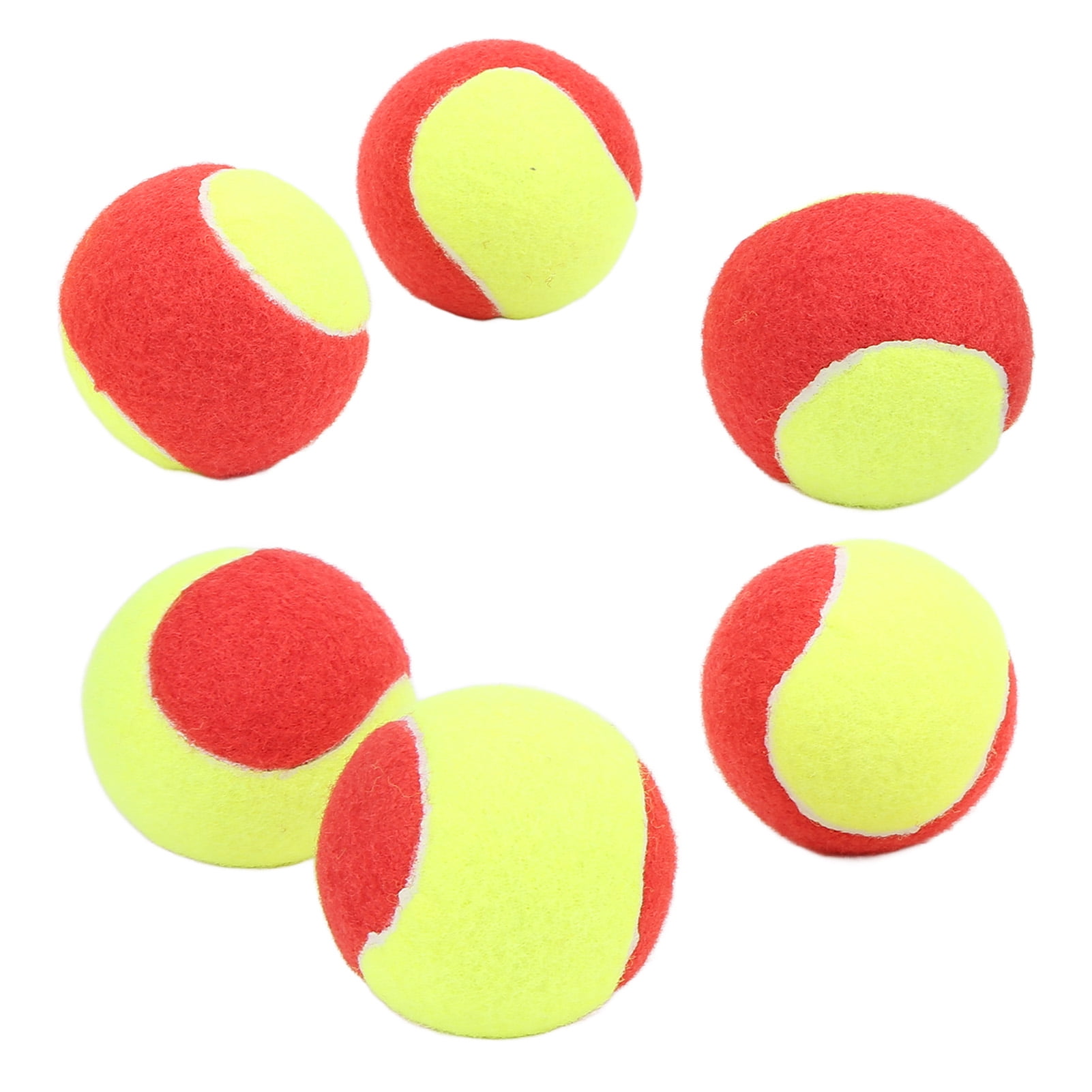 Tebru 6Pcs Kids Tennis Balls Premium Plush Natural Rubber Lightweight Soft Safe Elastic Waterproof Youth Tennis Balls,Youth Tennis Balls,Pressureless Tennis Balls