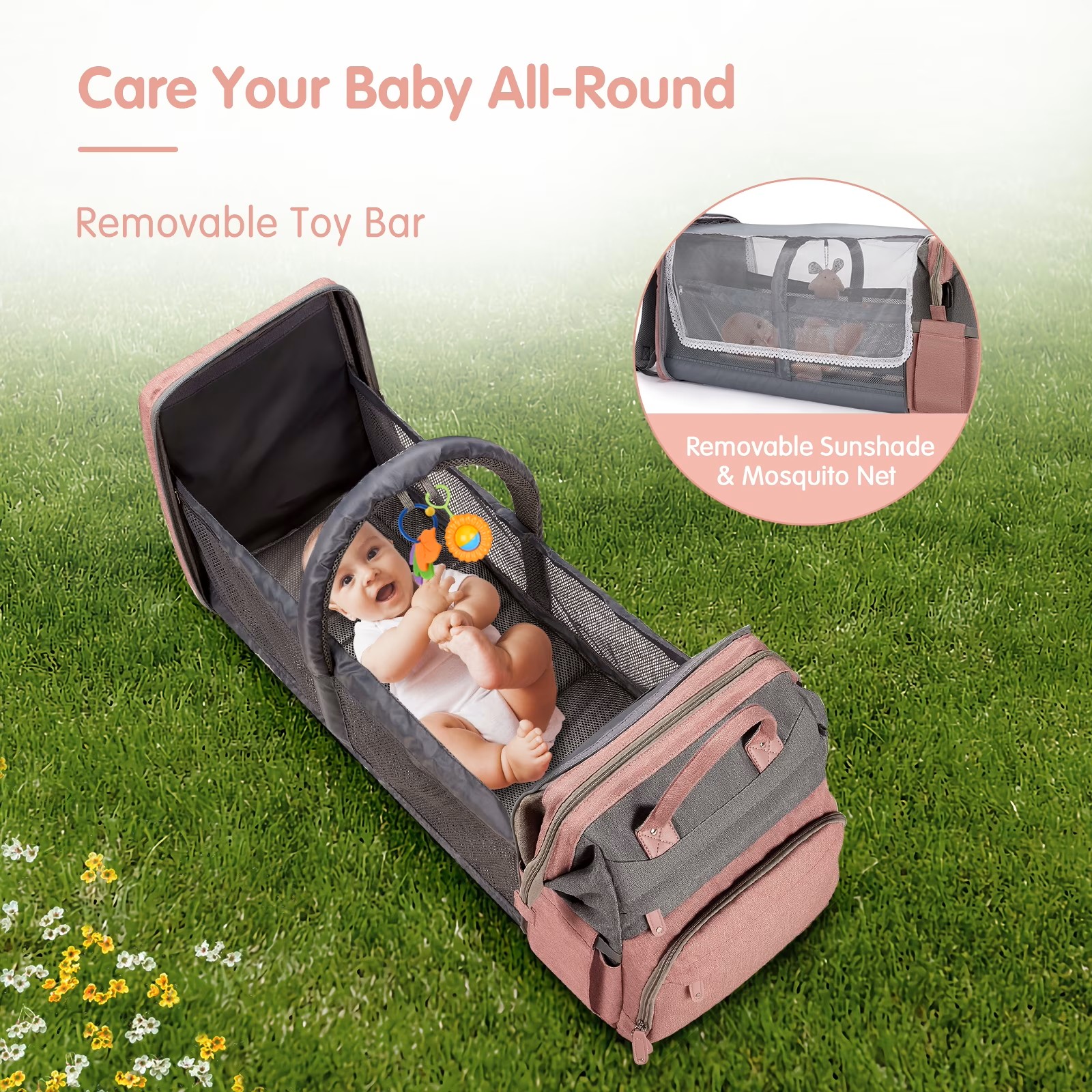 DERSTUEWE Baby Diaper Bag Backpack with Changing Station photo 4