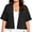 A1-Black, variant on Womens Plus Cropped Cardigan Open Front Shrug for Dresses Lightweight Bolero for Summer Red 2X