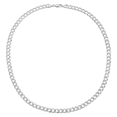 thumbnail image 3 of Welry Men's 6.9mm Sterling Silver Curb Chain Necklace, 22", 3 of 4
